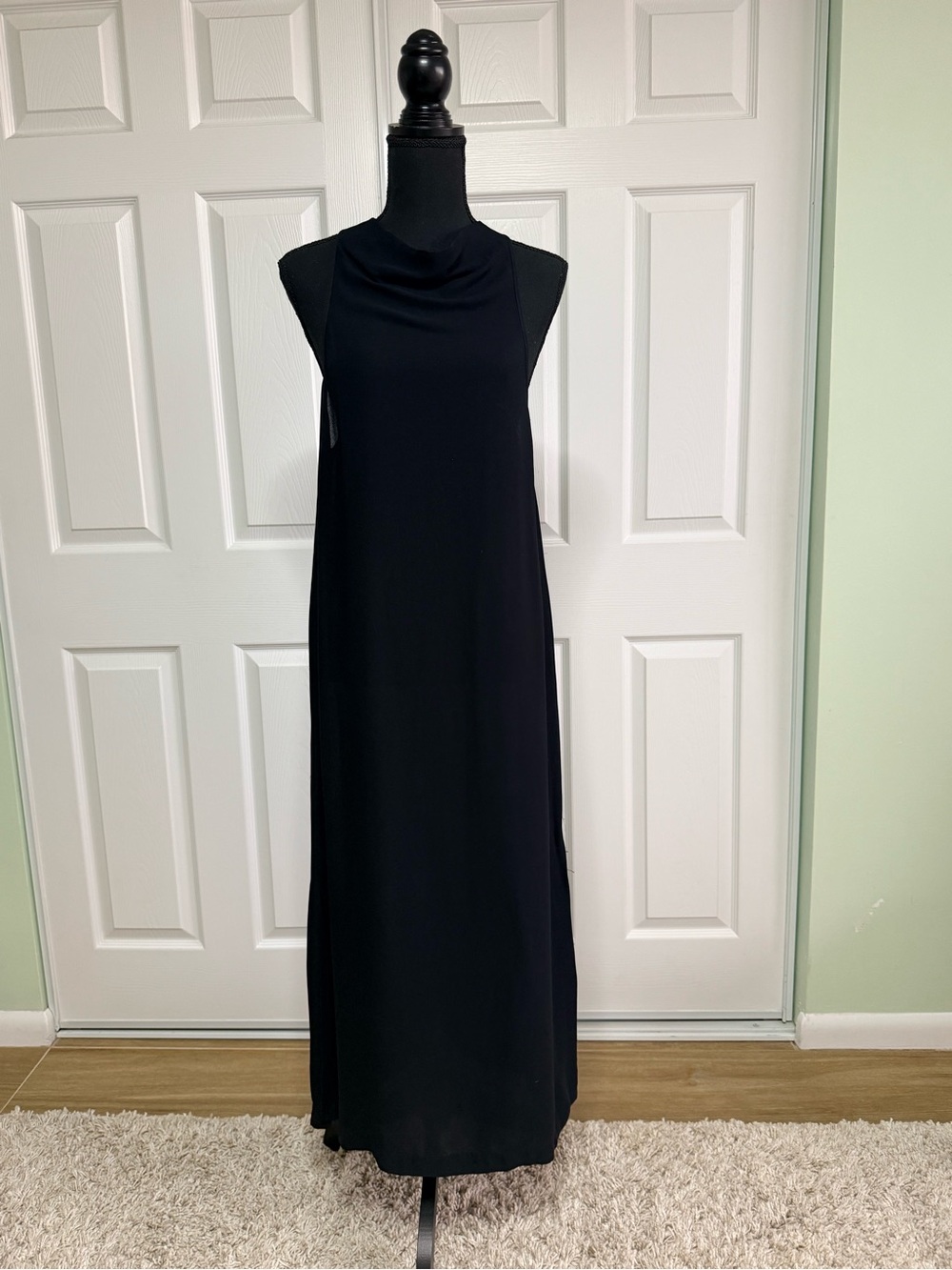 Black Cowl Neck Sleeveless
Maxi Dress | Minimalist
Viscose Boho Chic